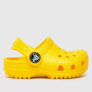 image of Crocs Yellow Classic Clog Toddler Sandals