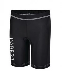 image of Dare 2b Gradual Unisex Cycling Shorts - Black, Size 5-6 Years