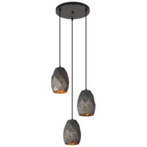 image of Netlighting Modern Hanging Pendant Graphite, Gold, Champagne 2 Light, E27