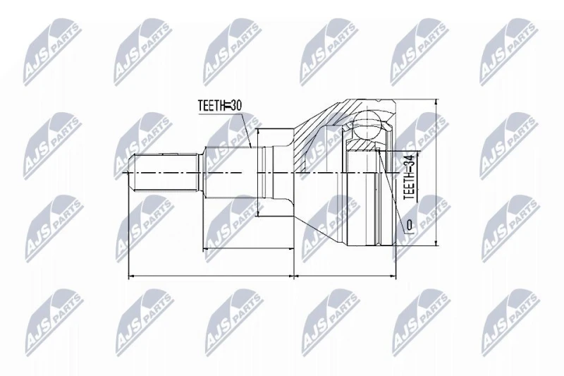 Image of NTY CV joint kit NTY NPZ-DW-006