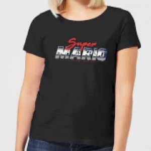 Image of Nintendo Super Mario Original 80s Hero Womens T-Shirt - Black