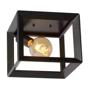 Image of Lucide THOR - Flush Ceiling Light - 1xE27 - Grey iron