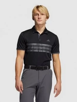 Image of adidas Golf Core Left Chest Polo Shirt - Black/Grey Size M Men