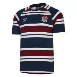 Image of Umbro England Classic Striped T-Shirt Mens - Blue