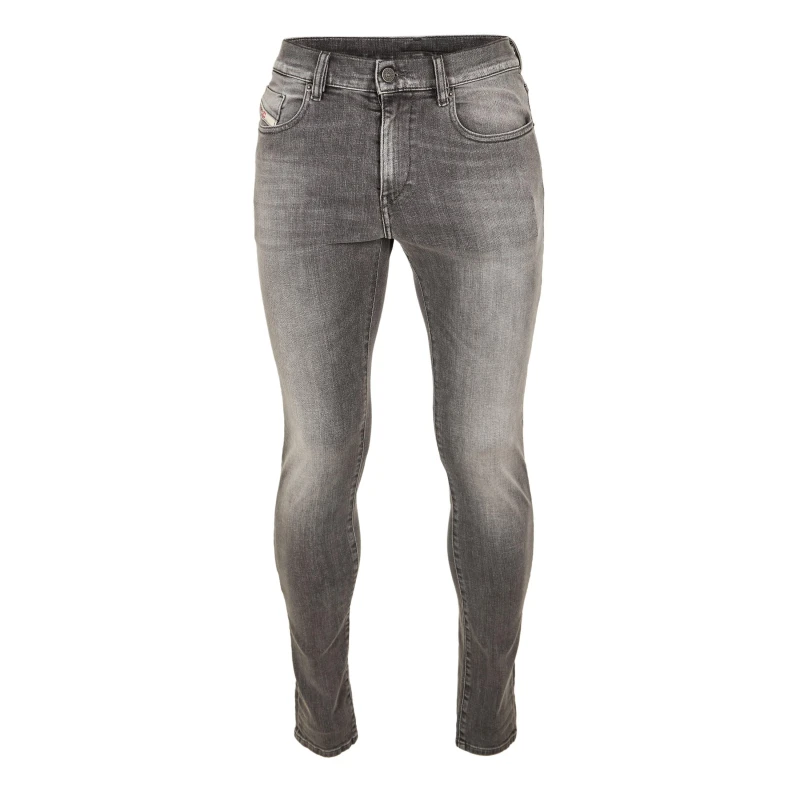 Image of Diesel Mens Straight Leg Jeans Blk Gry Denim male 30W L