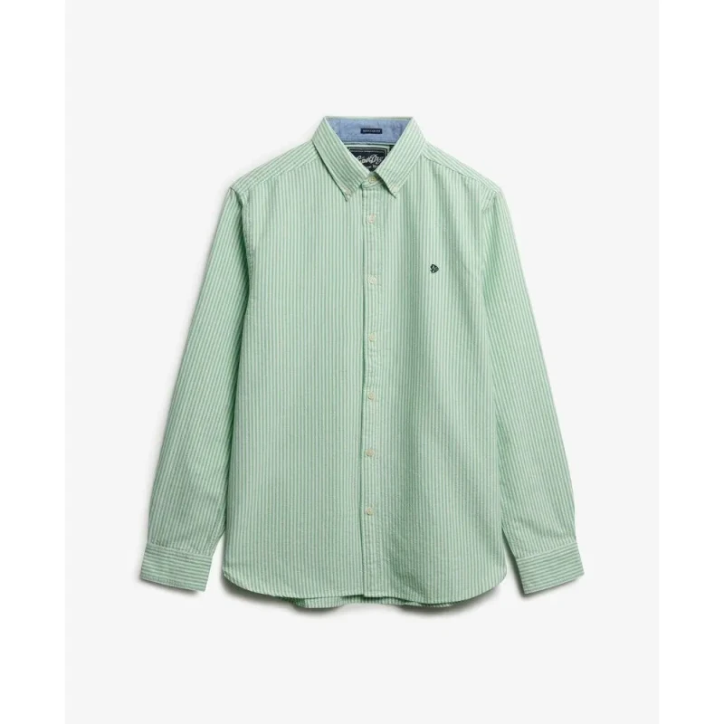 Image of Superdry Long sleeve shirt Superdry Preppy Oxford Vert Male S