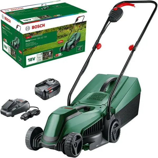 image of Bosch EasyMower 18V-32 18V 1 x 3Ah Li-ion Cordless Rotary Lawnmower