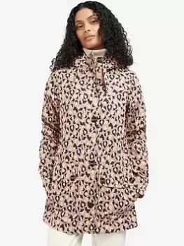 Image of Barbour Printed Somalia Waterproof Jacket - Pink, Size 10, Women
