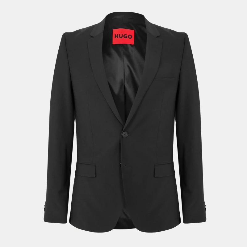 Image of Hugo Mens Hesten Tailored Fit Suit Black male 34 (44)