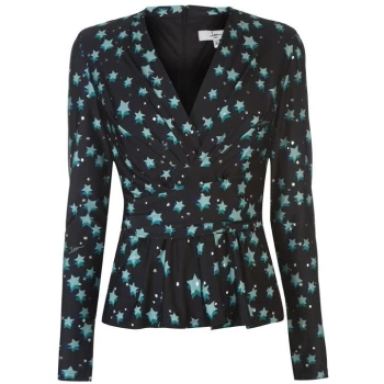 Image of ISSA ISSA Kate Foil Star Blouse - Multi-coloured