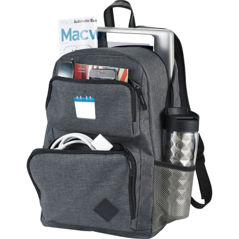 Image of Avenue Avenue Men Graphite Deluxe 15.6" Laptop Backpack in Charcoal Charcoal One Size Male 5063806968726