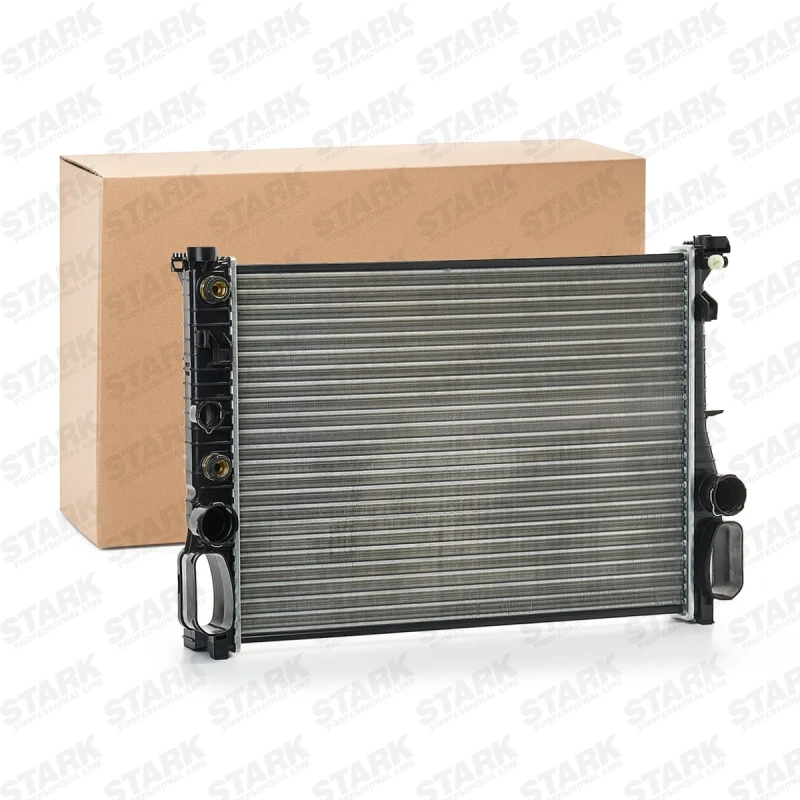 Image of STARK SKRD-0120421 Engine radiator Aluminium, Brazed cooling fins, with accessories Radiator,engine cooling (470)