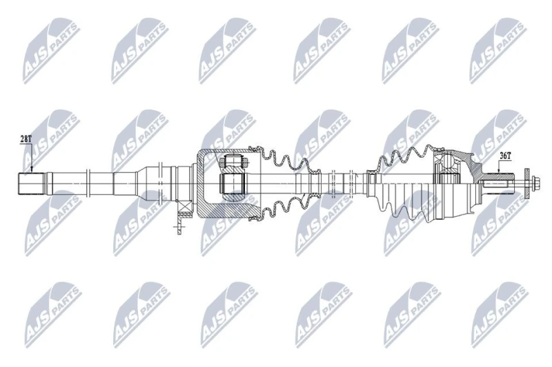 Image of NTY Drive shaft NTY NPW-VV-178