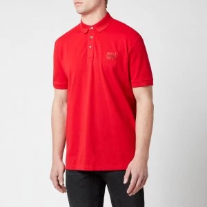 Image of Hugo Boss Dereso 212 Red Patch Logo Polo Shirt Red Size 2XL Men