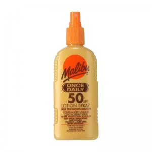 image of Malibu Once Daily Lotion Spray SPF50 200ml