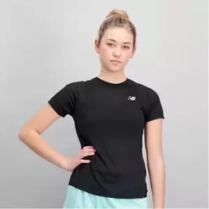 image of New Balance Impact Short Sleeve Run T-Shirt Womens - Black