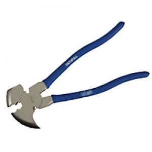 image of Faithfull Fence Pliers with Dipped Plastic Handle FAIPLF10 Alloy Steel Blue