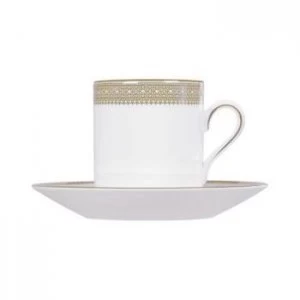 image of Wedgwood Lace Gold Bond Coffee Saucer Gold