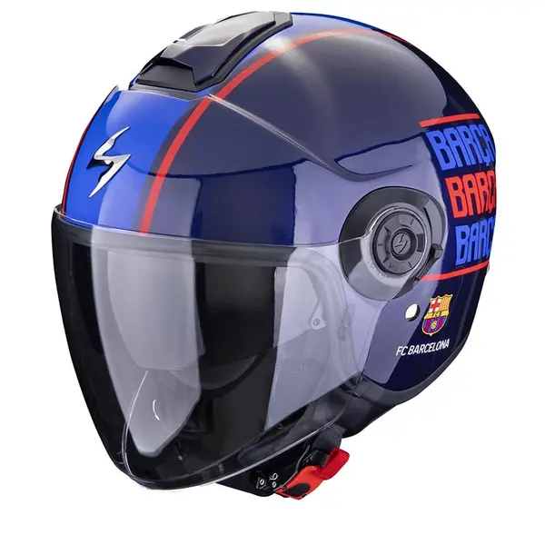 Image of Scorpion Exo-City II FC Barcelona Blue Red Blue Jet Helmet Size 2XL