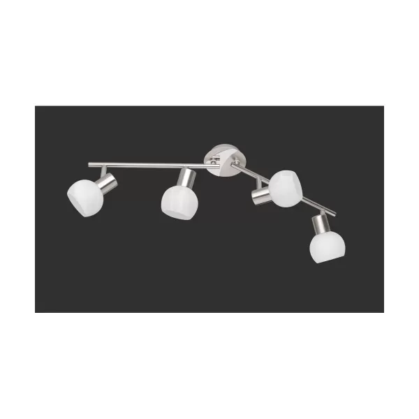 Image of Antibes Modern 4 Light Ceiling Spotlight Bar Nickel Matt