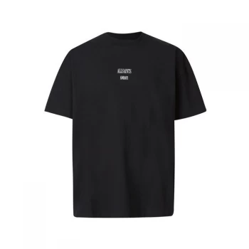 Image of AllSaints Dixon Short Sleeve Crew - Jet Black