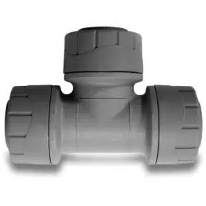 image of Polypipe - polyplumb equal tee 10MM - Grey