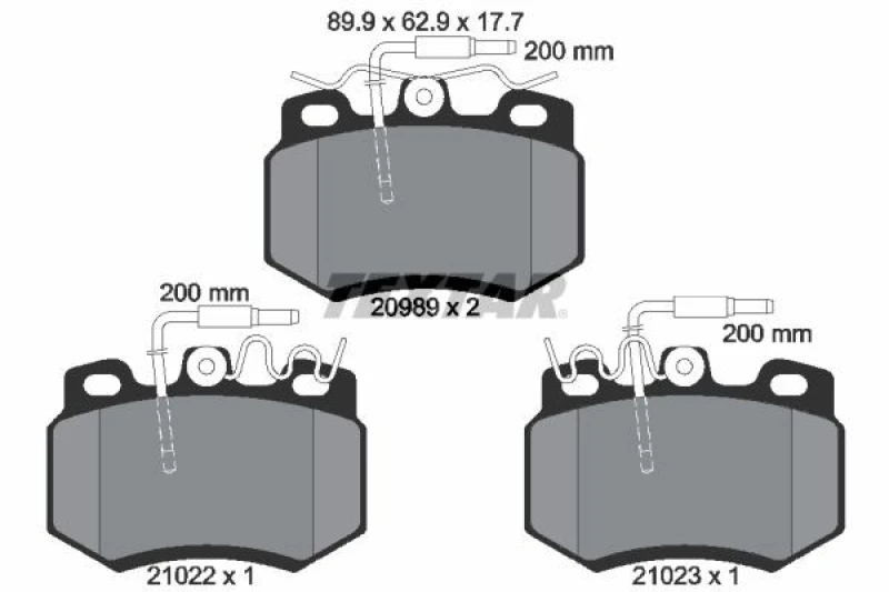 Image of Brake pad set TEXTAR 2098901