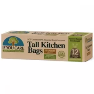 image of If You Care 89% Recycled Tall Trash Bags - 12 Pack