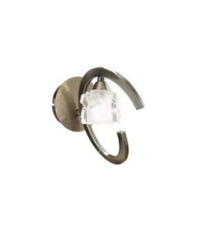 Image of Ice Wall Lamp Switched 1 Light G9 ECO, Antique Brass