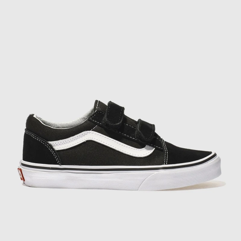 Image of Vans Black & White Old Skool Junior Trainers Black/White UK 12 (EU 30)