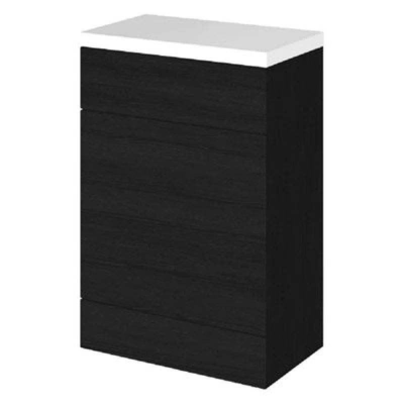 Image of Hudson Reed Fusion 600mm Back-To-Wall Wc Unit With Top, Charcoal Gloss, Floor Standing