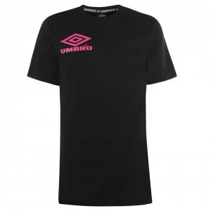 Image of Umbro Collider T Shirt - Black/BerryPink
