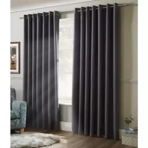 Image of Blackout Curtains Eyelet Ring Top, Polyester, Silver, 66 x 54 - Silver - Alan Symonds