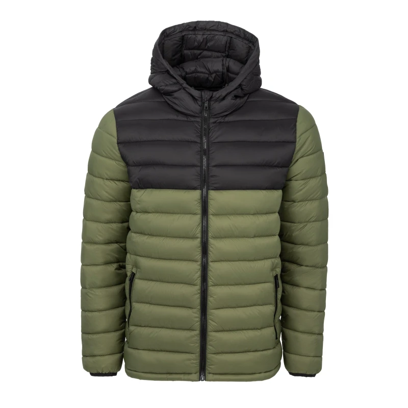 Image of SoulCal Mens Soul Cal Micro Bubble Short Puffer Jacket Khaki male S