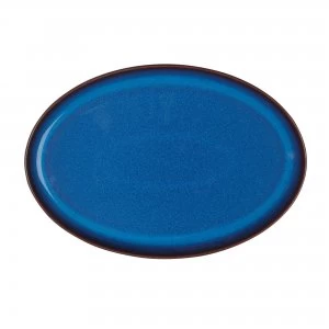 image of Denby Imperial Blue Medium Oval Tray