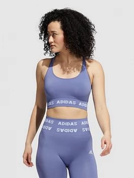 Image of adidas Aeroknit Bra - Light Support, Violet, Size S, Women
