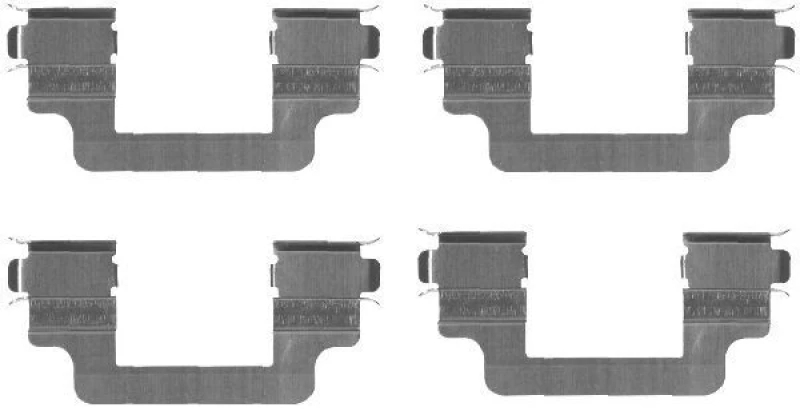 Image of HELLA Brake pad fitting kit HELLA 8DZ 355 203-311