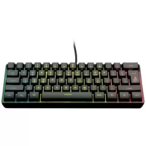 image of Surefire Gaming KingPin X1 Corded, USB Gaming keyboard Backlit, Multimedia buttons English (US), QWERTY, Windows Black