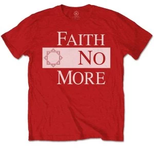 Image of Faith No More - Classic New Logo Star Unisex Large T-Shirt - Red