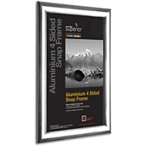 image of Stewart Superior Wall Mountable Snap Frame A3 350 x 12 x 260 mm Polished Silver