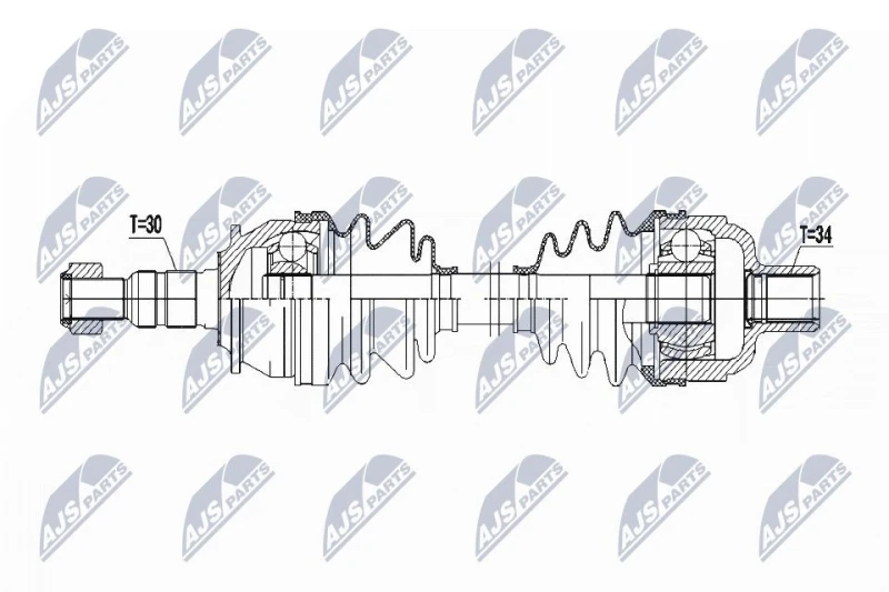 Image of NTY NPW-PL-083 Drive shaft Front Axle Right Drive Shaft (13)