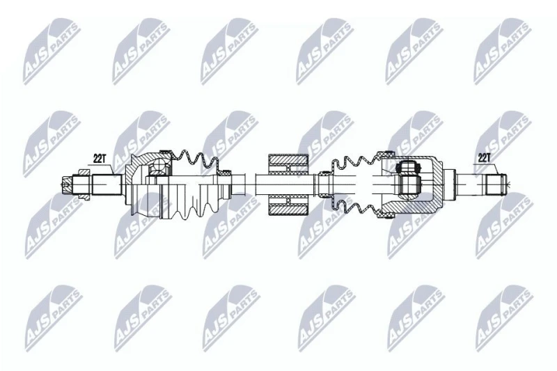 Image of NTY NPW-FT-071 Drive shaft Front Axle Right Drive Shaft (13)