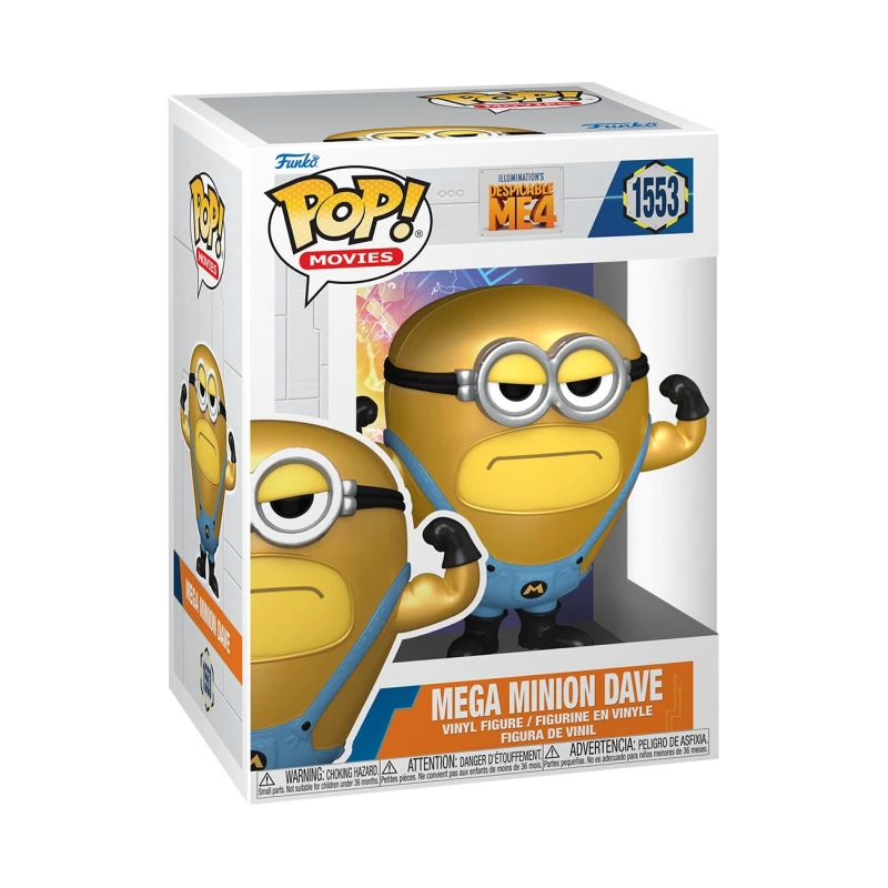 Image of Minions Despicable Me 4 - Mega Minion Dave Vinyl Figurine 1553 Funko Pop! multicolour Onesize Unisex