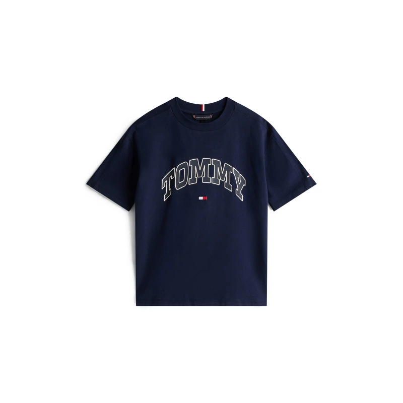 Image of Tommy Hilfiger Kids Varsity T-Shirt Night Navy C1G male 8Y