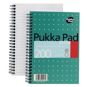 Image of Pukka Pad Jotta A5 80gsm Wirebound Notebook Ruled 200 Pages Metallic Pack of 3
