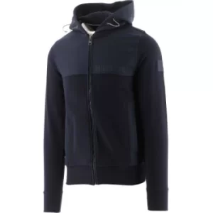 image of Tommy Hilfiger Navy Logo Patch Zip-Thru Hoodie