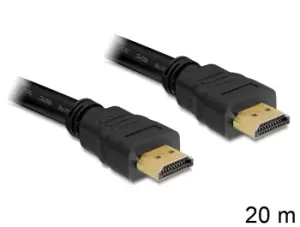 image of DeLOCK 20m, HDMI - HDMI HDMI cable HDMI Type A (Standard) Black