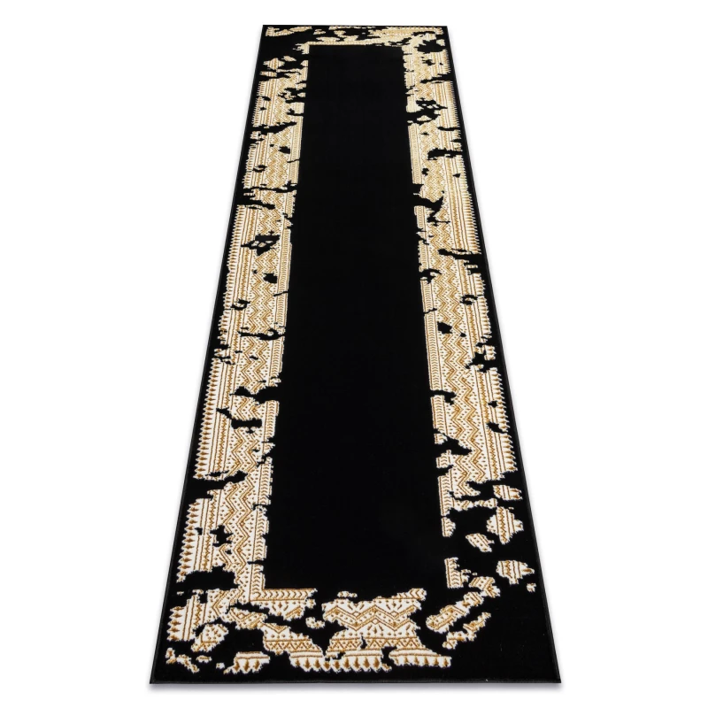 Image of RugsX Allure Runner in Black Size: 80cm x 200cm Black Unisex 80cm x 200 cm