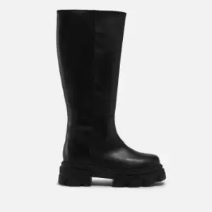 Image of ALOHAS Womens Katiuska Leather Knee High Boots - Black - UK 5