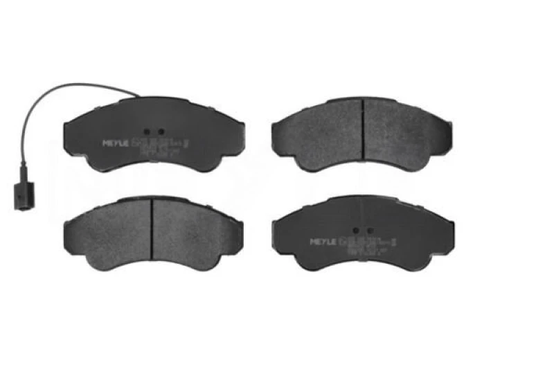 Image of MEYLE 025 239 1919/W Brake pad set Front Axle, incl. wear warning contact, Original Quality, with anti-squeak plate Brake Pad Set,disc brake (402)